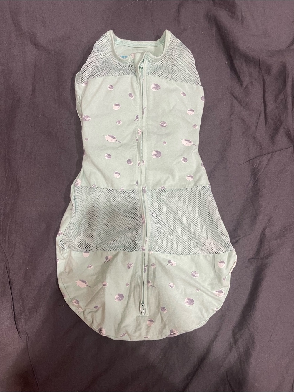 Mint Green and Pink Infant Swaddle